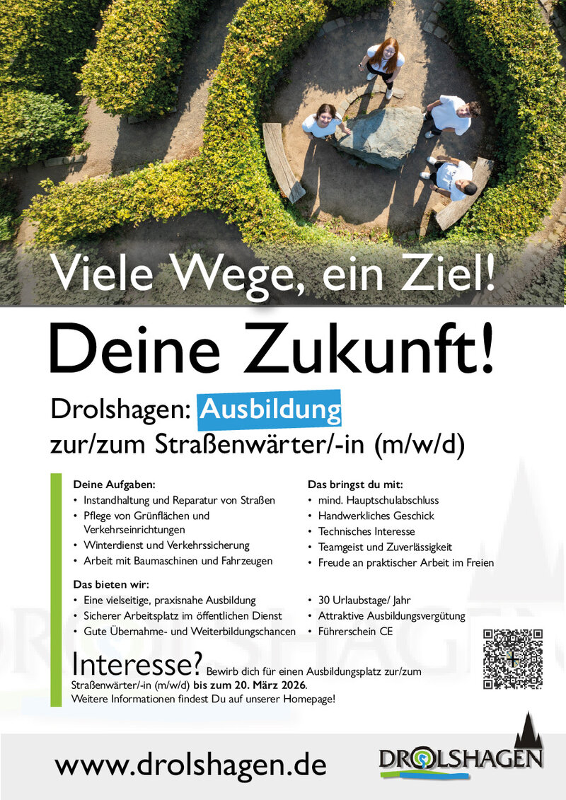 Ausbildung 2026 - Stra&szlig;enw&auml;rter/in