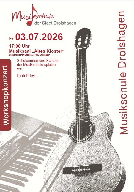 Workshopkonzert - Musikschule der Stadt Drolshagen