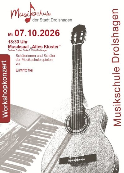 Workshopkonzert Musikschule Drolshagen 07.10.2026