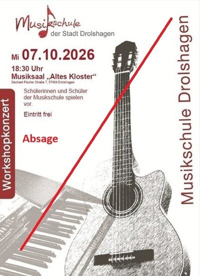 Absage -  Workshopkonzert